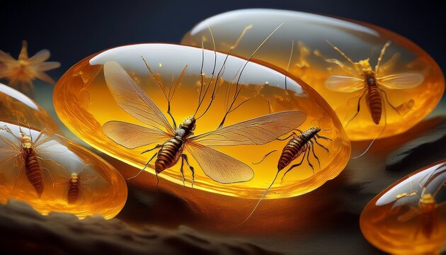 microscopic life in amber springtails frozen in time