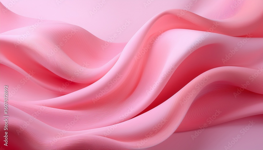 Poster this image showcases a soft pink abstract fluid design blending smooth curves and subtle textures ar