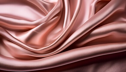 flowing waves of rose gold satin fabric create an elegant and luxurious texture capturing light beautifully