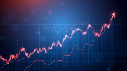 Business graph or chart stock market or forex trading graph in graphic concept suitable for financial investment or Economic trends business. Created with  technology