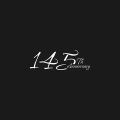 anniversary logo design, 145th anniversary, symbol, icon, party, logo design for 145th anniversary, vector, success, illustration, birthday, symbol, background, year, congratulations, greeting