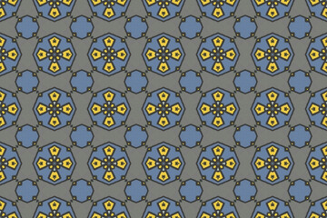 Seamless Design Luxury Tile Wallpaper Graphic Fabric Endless Interior Visual Symmetric Art Perspective Textile Shape Geometric Fashion Template Texture Background Digital Cloth Decoration Pattern.