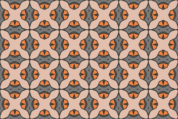 Seamless Design Luxury Tile Wallpaper Graphic Fabric Endless Interior Visual Symmetric Art Perspective Textile Shape Geometric Fashion Template Texture Background Digital Cloth Decoration Pattern.