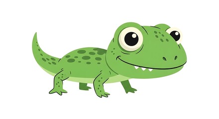 Cute Cartoon Lizard &ndash; Vector Illustration