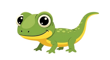 Fototapeta premium Cute Cartoon Lizard – Vector Illustration