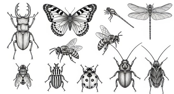 3d insect illustration collection - Powered by Adobe