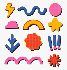 Retro graphic elements