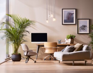 modern office lounge serene workspace design
