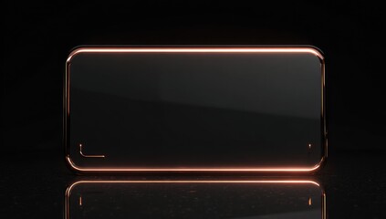 Black rectangle with copper highlights