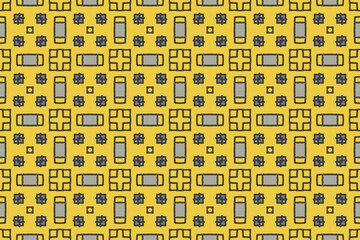 Seamless Template Tile Textile Art Interior Decoration Visual Endless Design Texture Luxury Digital Symmetric Perspective Cloth Fabric Wallpaper Geometric Graphic Fashion Background Shape Pattern.