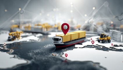 Global cargo transportation network visualization