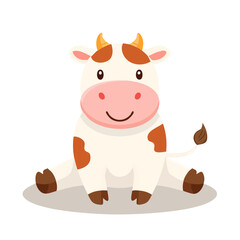 Fototapeta premium Cow Icon Isolated on a Transparent Background 