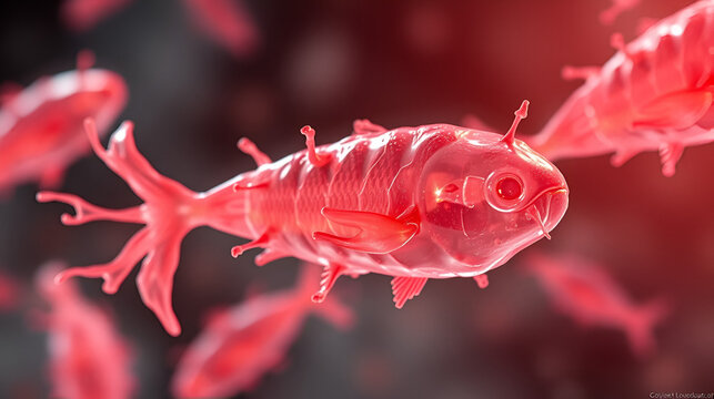 Magnified Salmonella bacteria causing typhoid and diarrheal illnesses