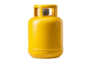 A yellow gas tank with a yellow cap