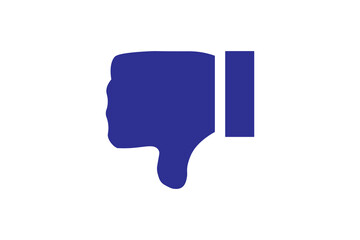 It represents a closed hand with the thumb pointing downward, symbolizing disapproval, dislike, or a negative reaction