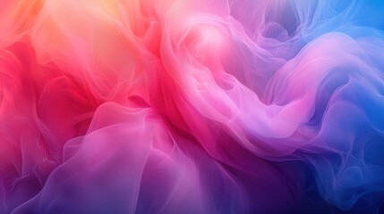 Fototapeta premium Abstract, soft smoke swirls with vibrant reds, purples, blues, and yellows