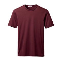 Burgundy t-shirt mockup offers a modern and stylish look for fashion and apparel design
