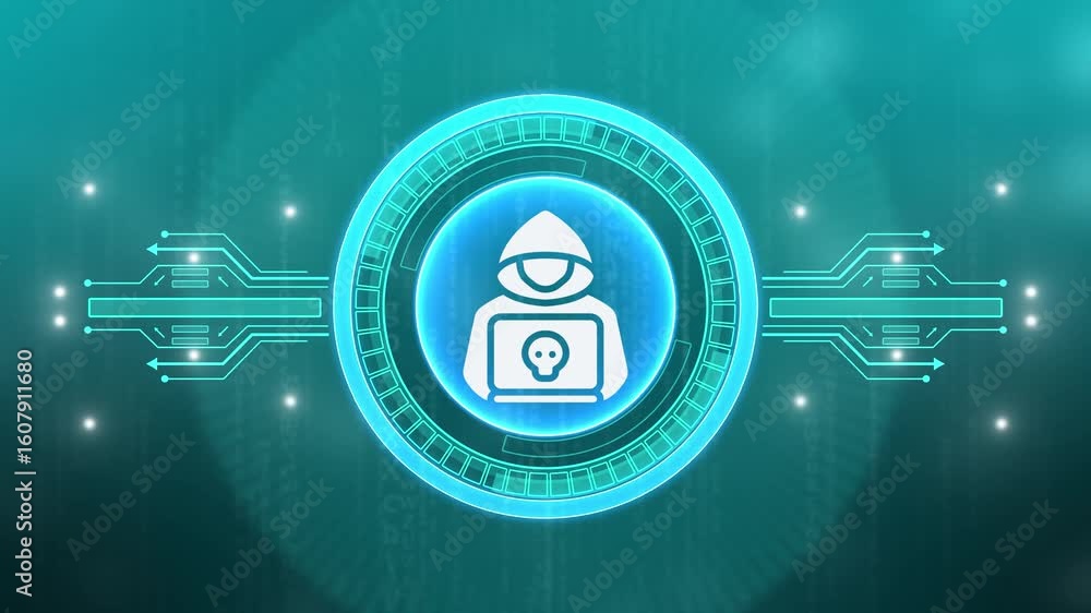 Poster cyber attack, computer protection, safety and internet security. dark web or dark net fraud. cryptoc