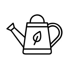 Obraz premium Watering can garden tool vector icon for gardening lawn and plant care and watering equipment design