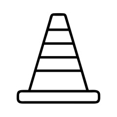 Traffic cone vector illustration road construction safety cone icon warning sign street cone outline 90