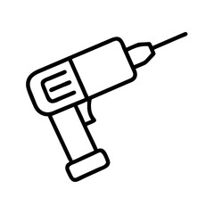 Electric drill icon vector illustration power tool drilling machine construction equipment 90px