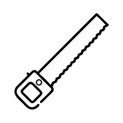Hand saw tool icon vector illustration for woodworking carpentry and construction work design