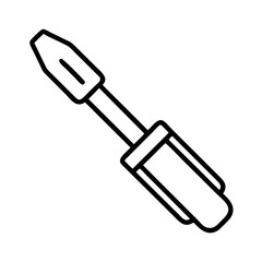 Isolated screwdriver tool vector icon illustration for repair maintenance and construction work 90