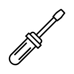 Screwdriver tool icon vector illustration for repair and maintenance flat head screwdriver tool 90