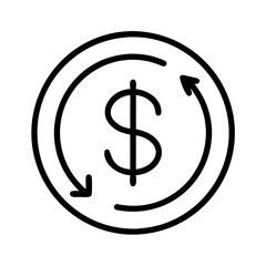 Obraz premium Money exchange currency conversion dollar symbol financial transaction business icon vector illustration