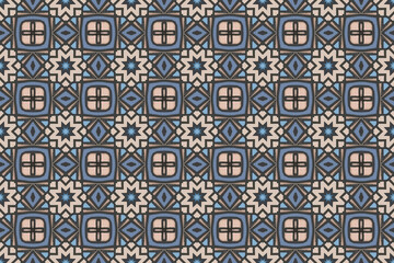 Seamless Fashion Digital Textile Art Cloth Template Tile Decoration Design Shape Luxury Interior Geometric Fabric Texture Wallpaper Endless Visual Background Perspective Graphic Symmetric Pattern.