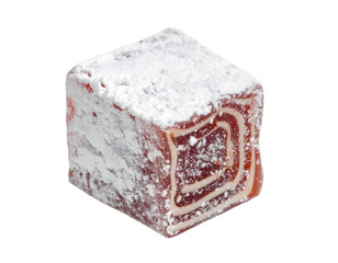 Delicious Turkish delight dusted with powdered sugar, perfect for dessert, sweet treats, and indulgence