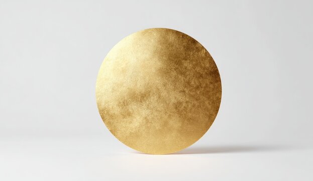 Gold orb on a plain white background