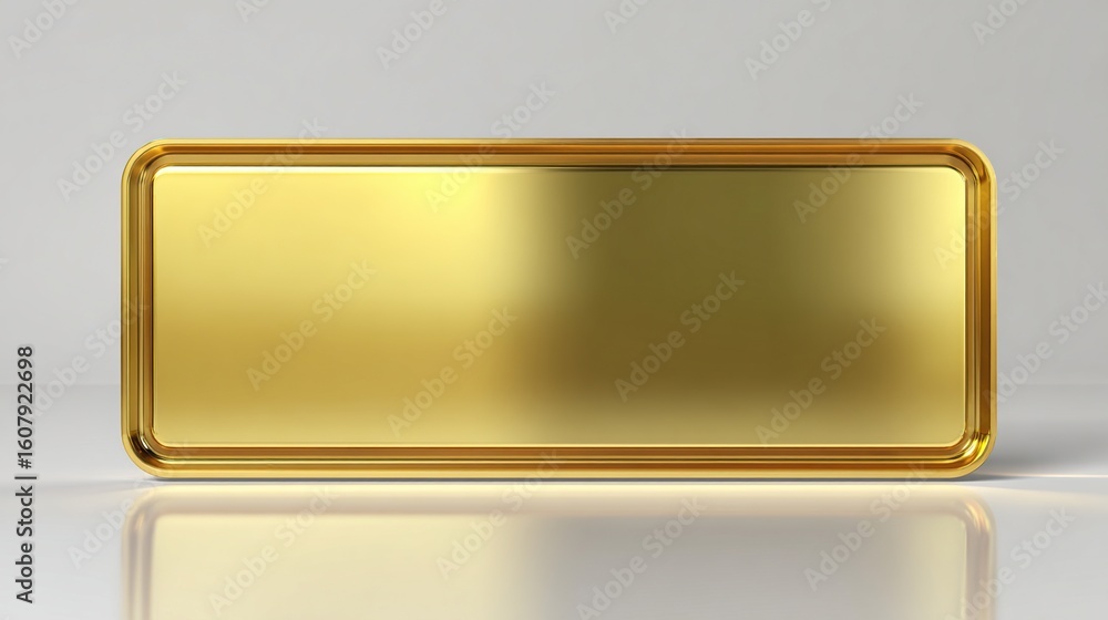 Fototapete and keyword list based on the image polished metallic rectangle object reflects light on a flat surf