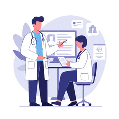 doctor with clipboard and stethoscope discussion