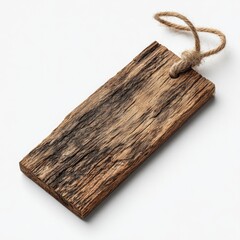 Rustic wooden rectangular sign with twine