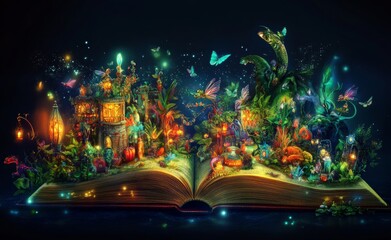 Unlock the magic book as the lights expand, alongside magic powder and butterflies. This enchanted book belongs to the elves of the fairy forest