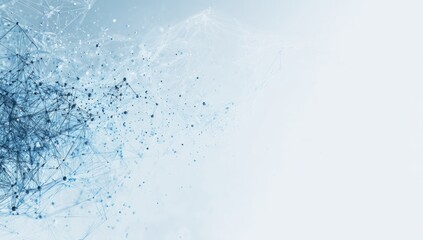 Abstract network graphic. Soft blue tones