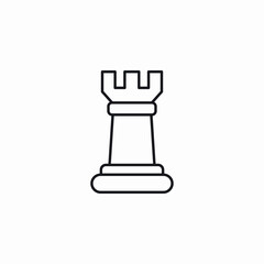 chess rook figure icon sign vector