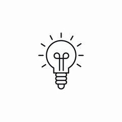 light bulb icon sign vector