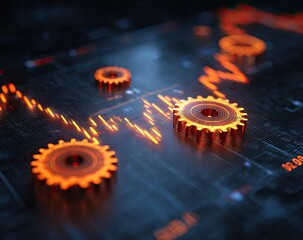 Gears and graphs on a circuit board