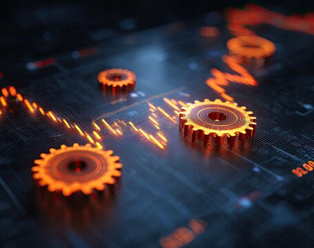 Gears and graphs on a circuit board