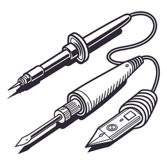 Creative Soldering Station Vector Illustration | Clean and Modern Design for Electronics Repair, PCB Soldering, and Engineering Tool 