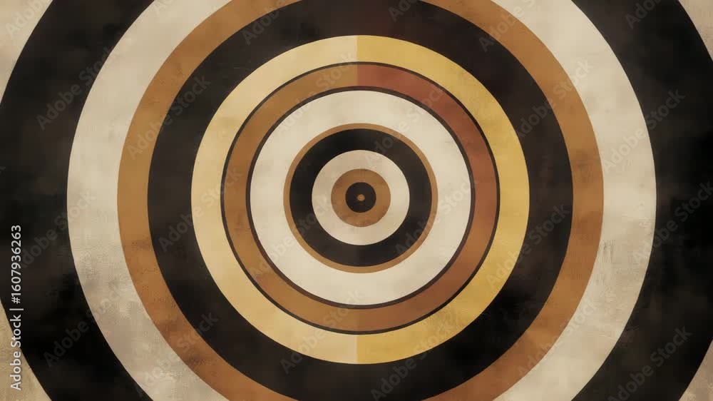 Poster retro circular patterns with warm earth tones - seamless abstract background video