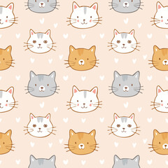Fototapeta premium seamless pattern with cats