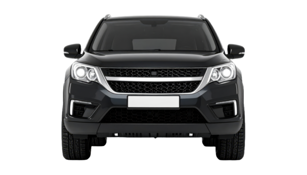 modern suv vehicle front view isolated on white background png