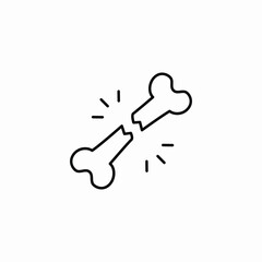 bone injury icon sign vector