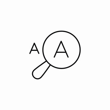 font enlarge icon sign vector