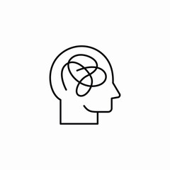 mind confusion icon sign vector