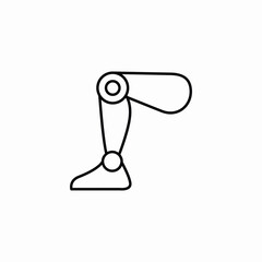 prosthetic legs icon sign vector