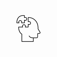 puzzle mind icon sign vector